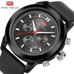 MINI FOCUS Watch Men&#39;s Luxury Sports Fashion Top Brand Man Quartz Watches Leather Timing Waterproof Clock Men Relogio Masculin