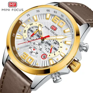 MINI FOCUS  Watches Men Top Brand Luxury Sports Casual Watch Military Leather Quartz Wristwatch Wateproof Male Clock Chronograph