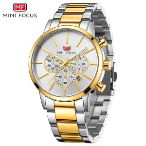 MINI FOCUS Watches Men Top Luxury Brand Quartz Business Watch Steel Band Casual Waterproof Wriswatch Male Clock