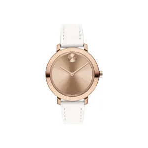Movado Bold Women's Watch Rose Tone Case Quartz