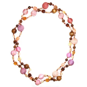 Multi Bead Necklace - Mauve