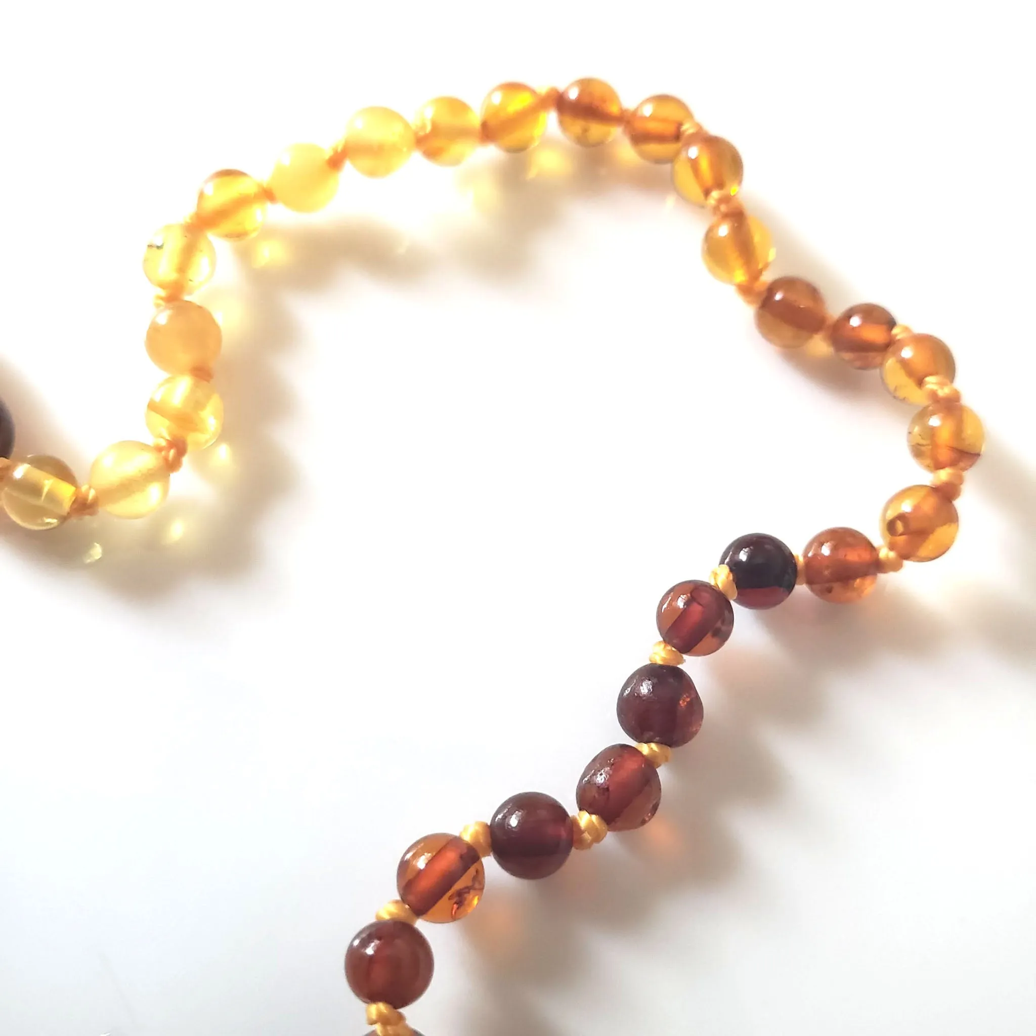 Multicolor Round Beads Baby Teething Necklace