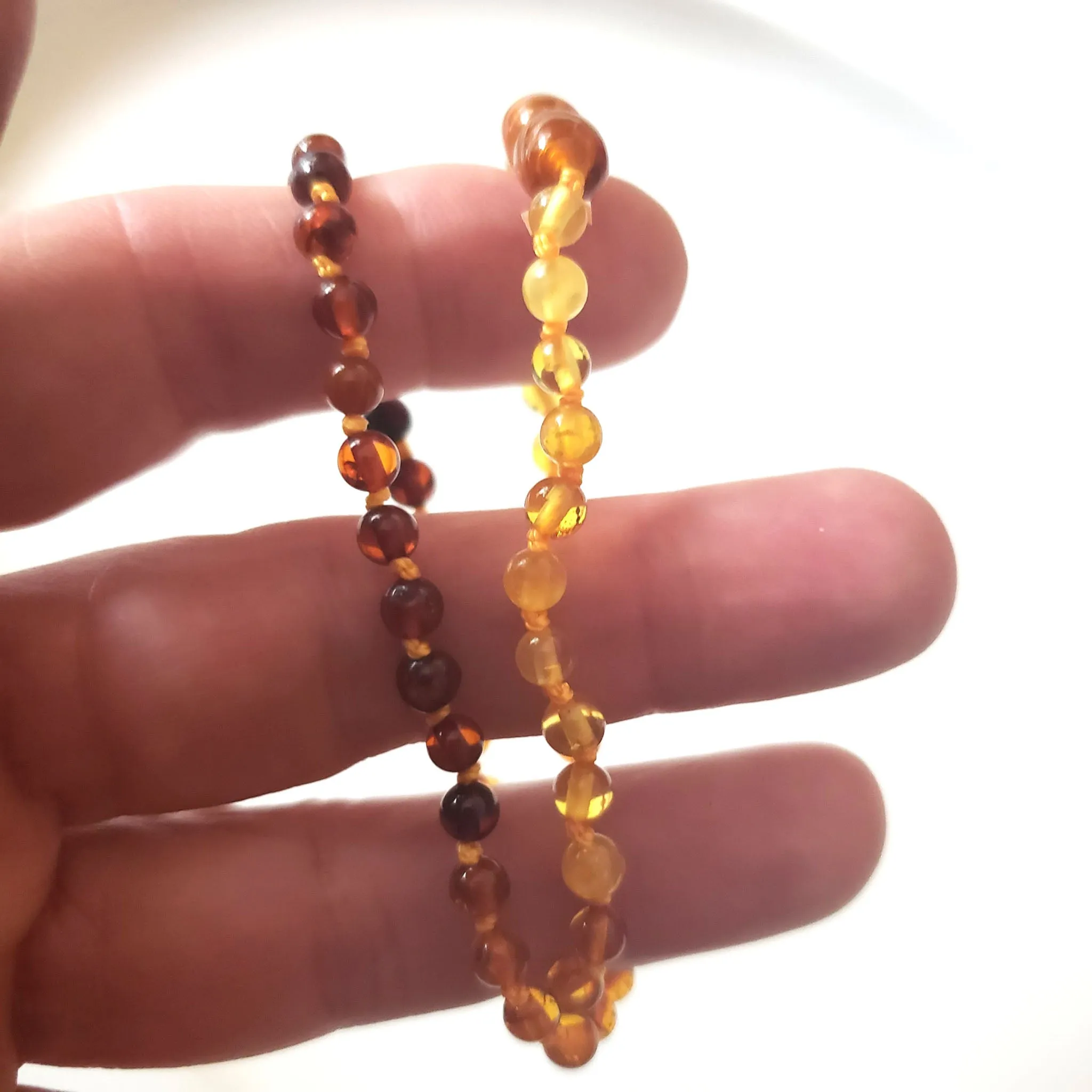 Multicolor Round Beads Baby Teething Necklace