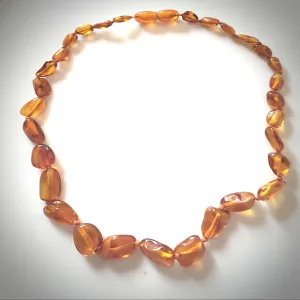 Natural Cognac Amber Necklace for Baby and Kids