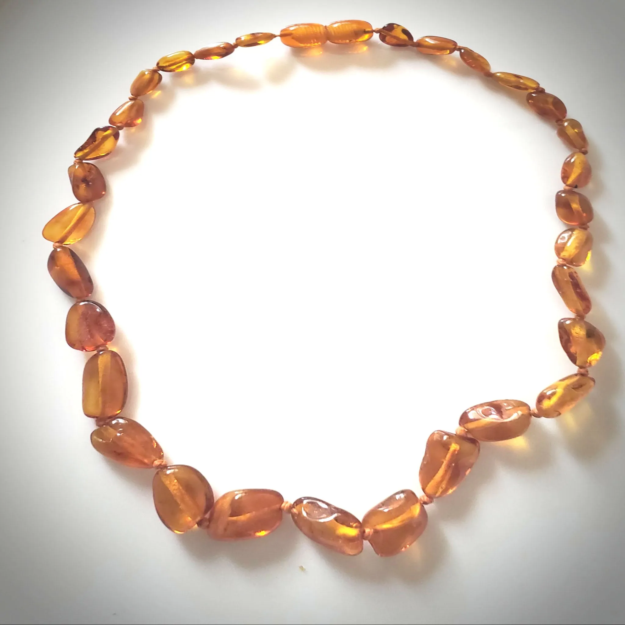 Natural Cognac Amber Necklace for Baby and Kids