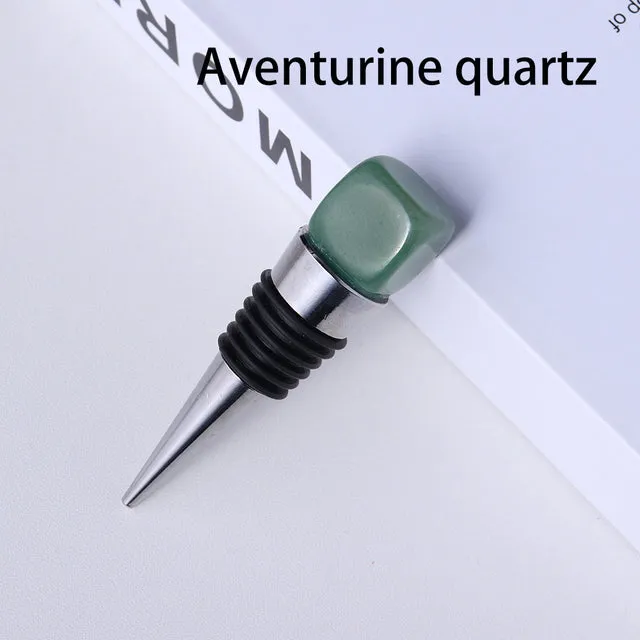 Natural Crystal Square Wine Stopper