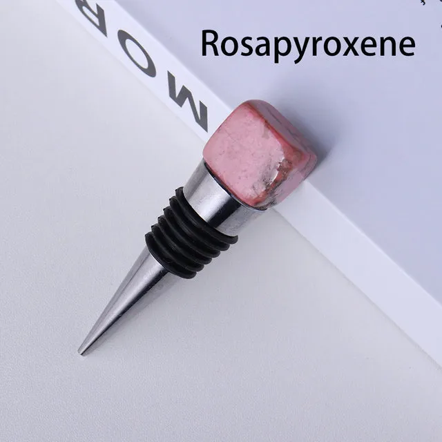Natural Crystal Square Wine Stopper