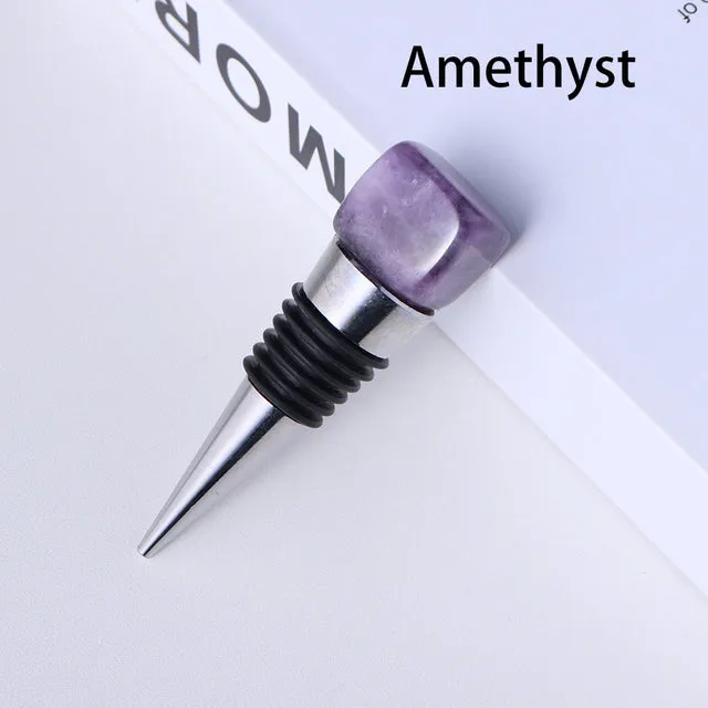 Natural Crystal Square Wine Stopper