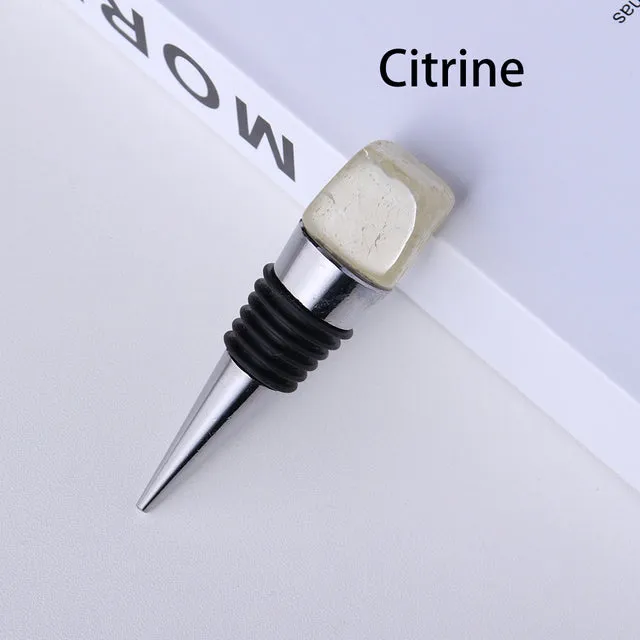 Natural Crystal Square Wine Stopper