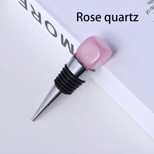Natural Crystal Square Wine Stopper
