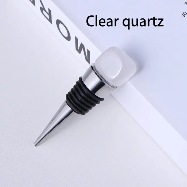 Natural Crystal Square Wine Stopper