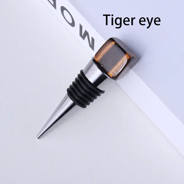 Natural Crystal Square Wine Stopper