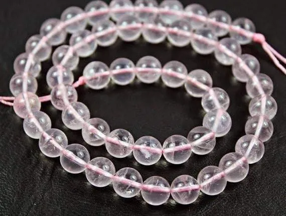 Natural Pink Rose Quartz Smooth Round Beads 8mm 16inches
