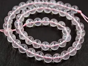 Natural Pink Rose Quartz Smooth Round Beads 8mm 16inches