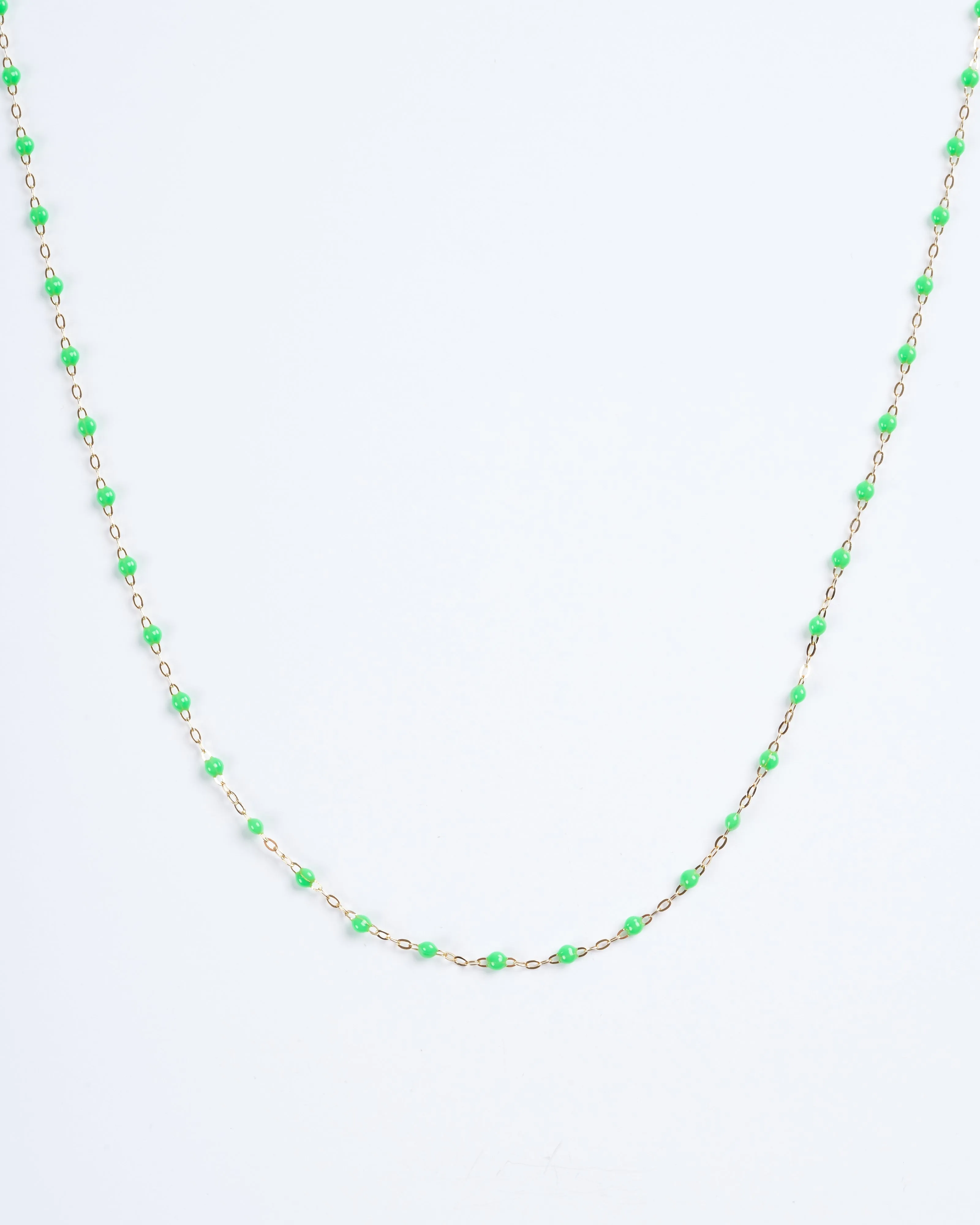neon bead necklace - yellow gold