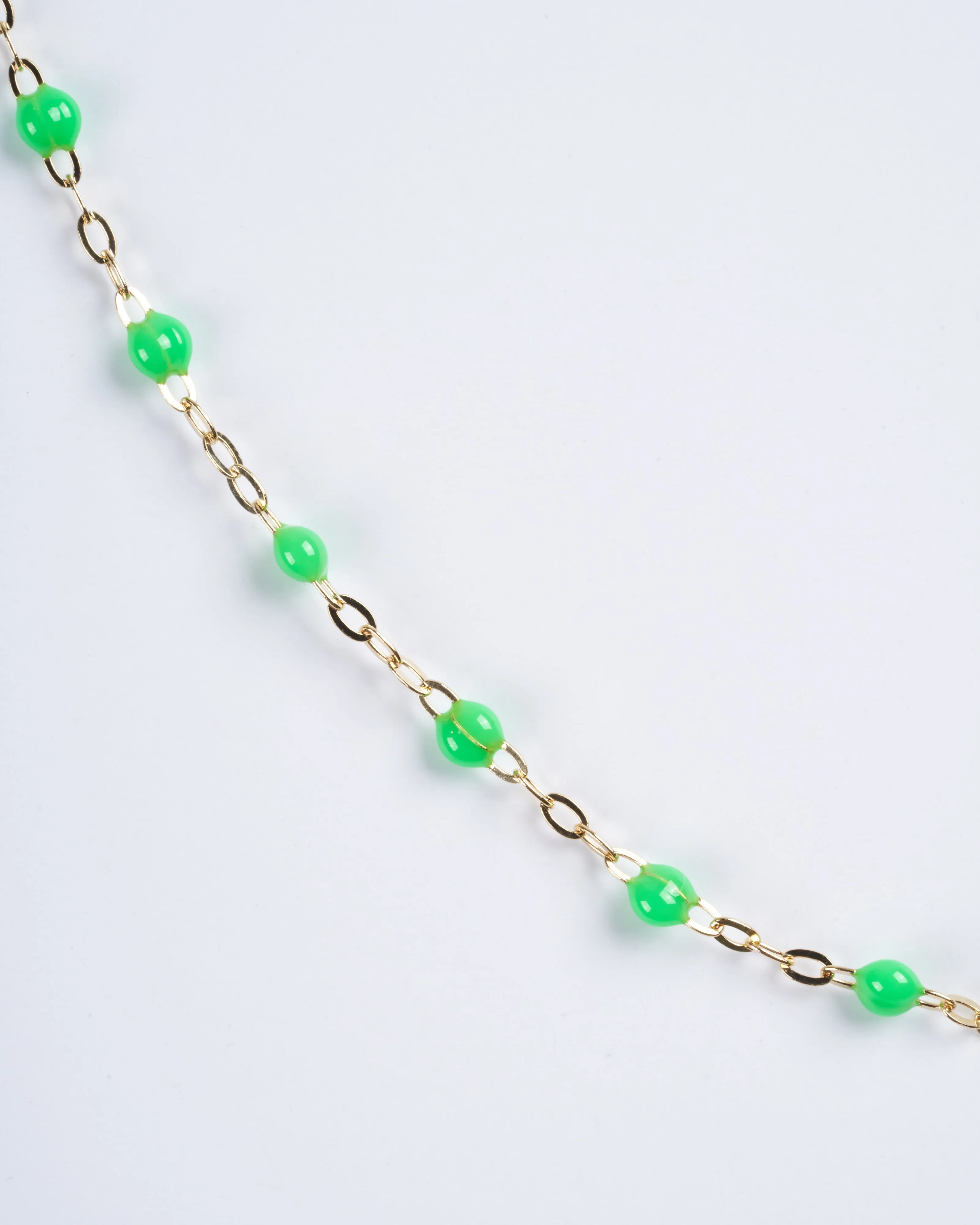 neon bead necklace - yellow gold