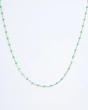 neon bead necklace - yellow gold