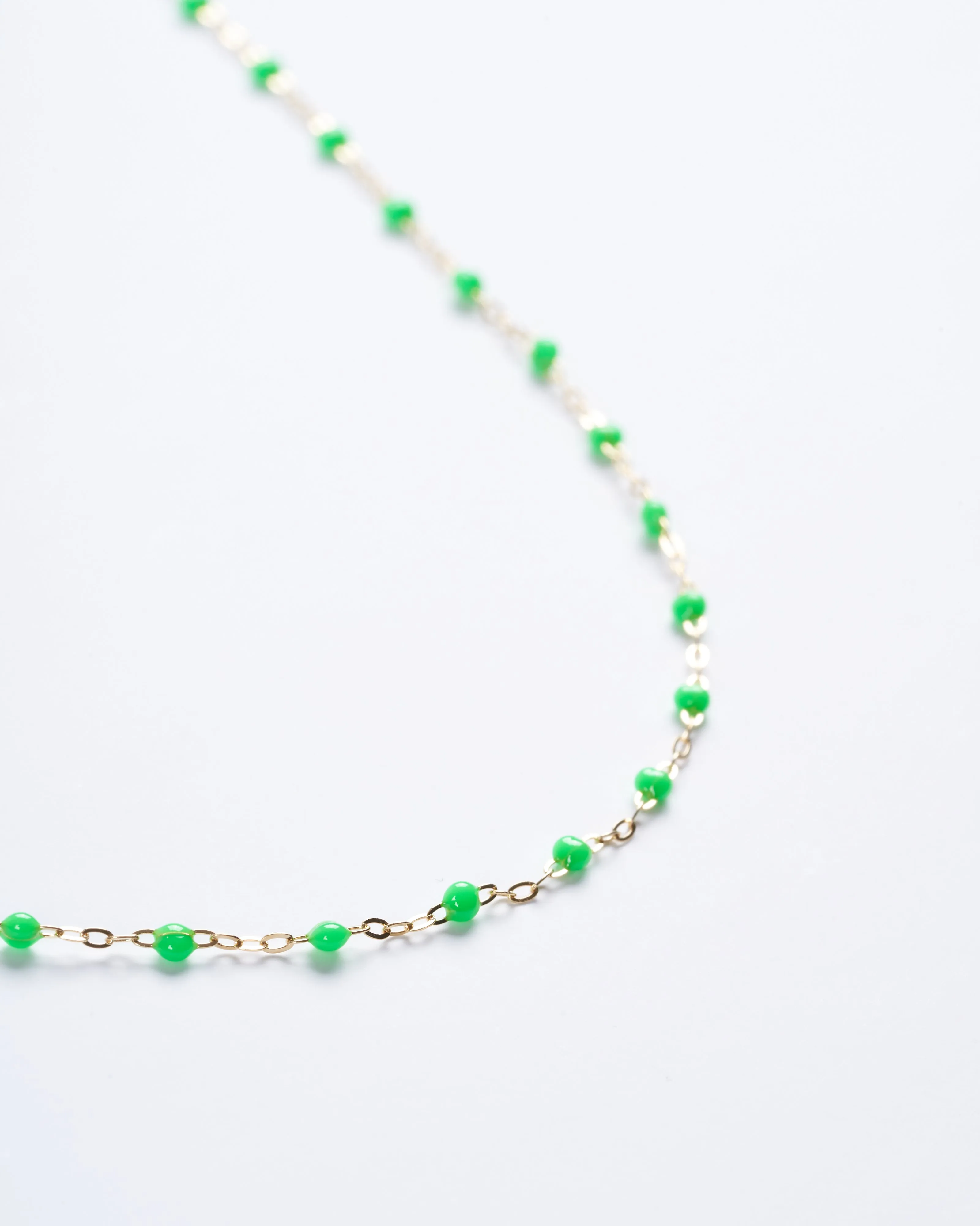 neon bead necklace - yellow gold