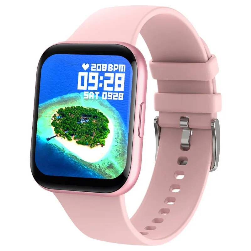 New 1.69&quot; Women Smart Watch Real-time Weather Forecast Tracker Heart Rate Monitor Sports Ladies Smart Watch Men For Android IOS