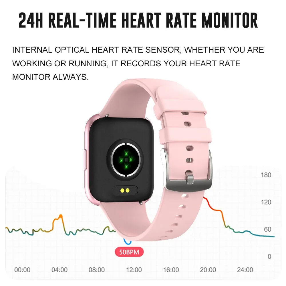 New 1.69&quot; Women Smart Watch Real-time Weather Forecast Tracker Heart Rate Monitor Sports Ladies Smart Watch Men For Android IOS