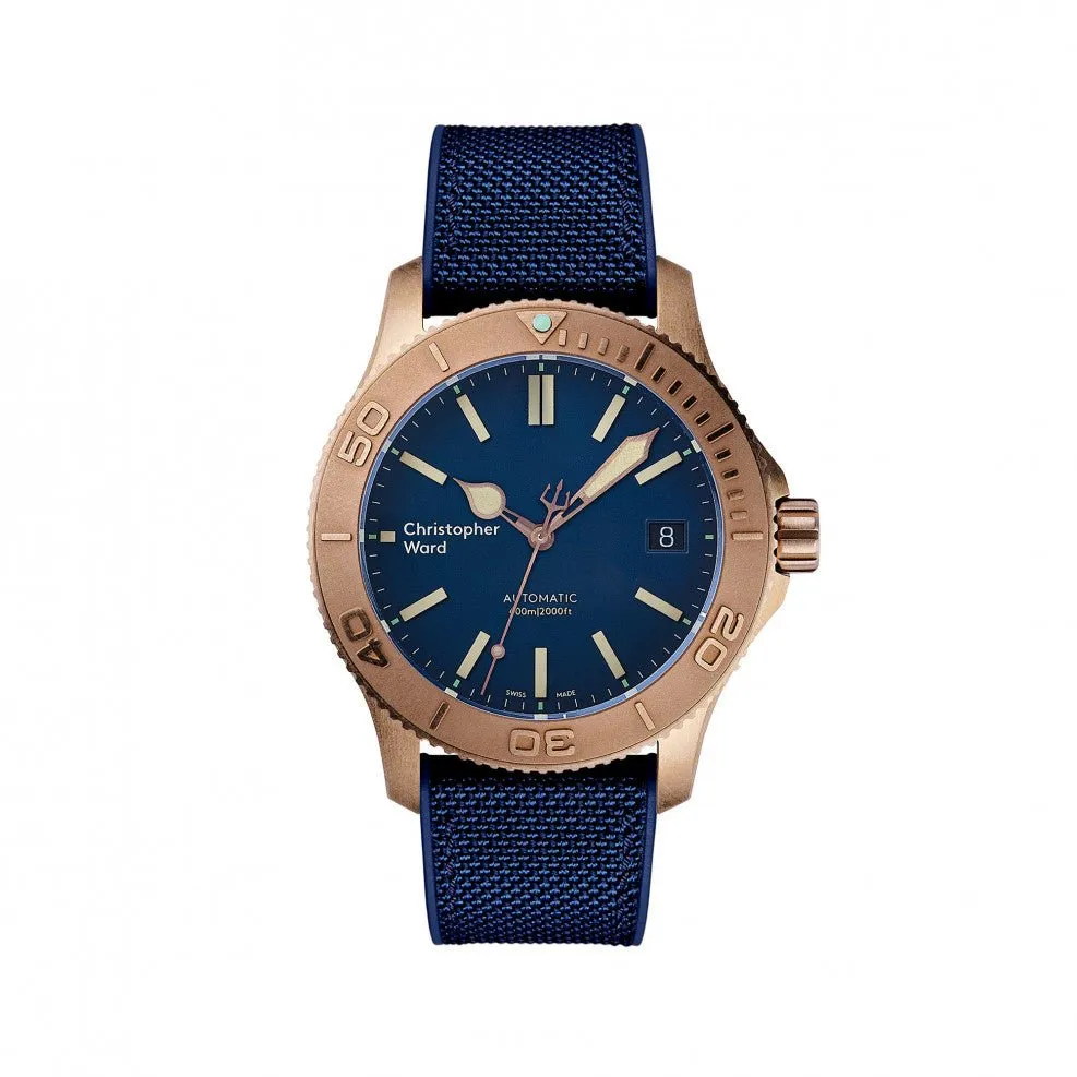 New Christopher Ward C60 Trident Bronze Pro 600 Diver 38mm Vintage Style Watch