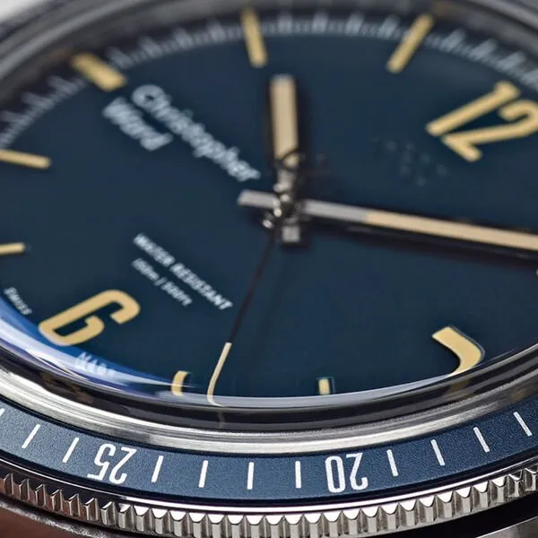New Christopher Ward C65 Trident Diver Blue Dial Watch 41MM Black