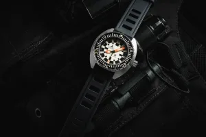 New Limited Edition SYNCHRON Military Diving Watch Silver ISOfrane Rubber