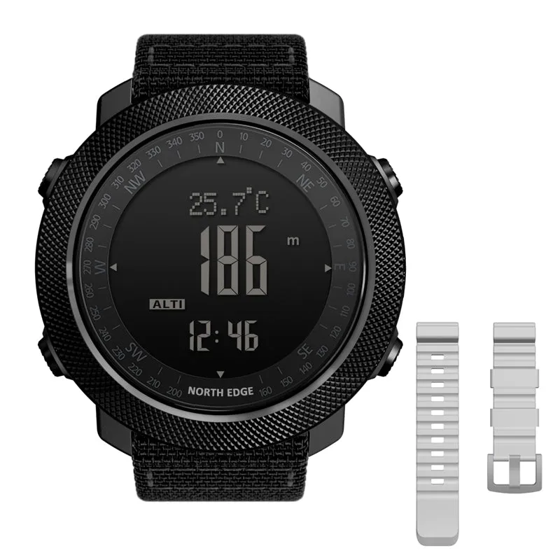 North Edge Apache 3 Men's Sports Watch – 50M Waterproof with Durable Silicone Strap