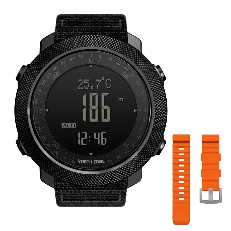 North Edge Apache 3 Men's Sports Watch – 50M Waterproof with Durable Silicone Strap