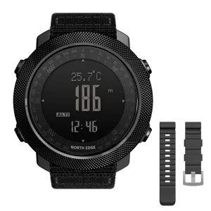 North Edge Apache 3 Men's Sports Watch – 50M Waterproof with Durable Silicone Strap