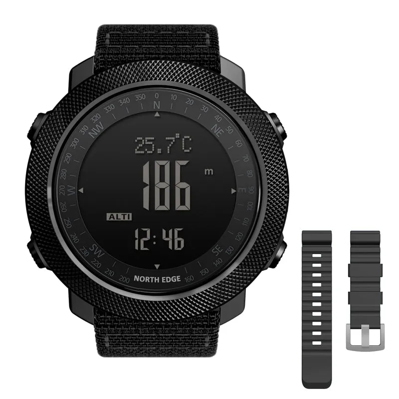 North Edge Apache 3 Men's Sports Watch – 50M Waterproof with Durable Silicone Strap