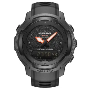 North Edge MARS PRO Men's Multi-Sport Watch｜Altimeter, Barometer, Carbon Fiber Case
