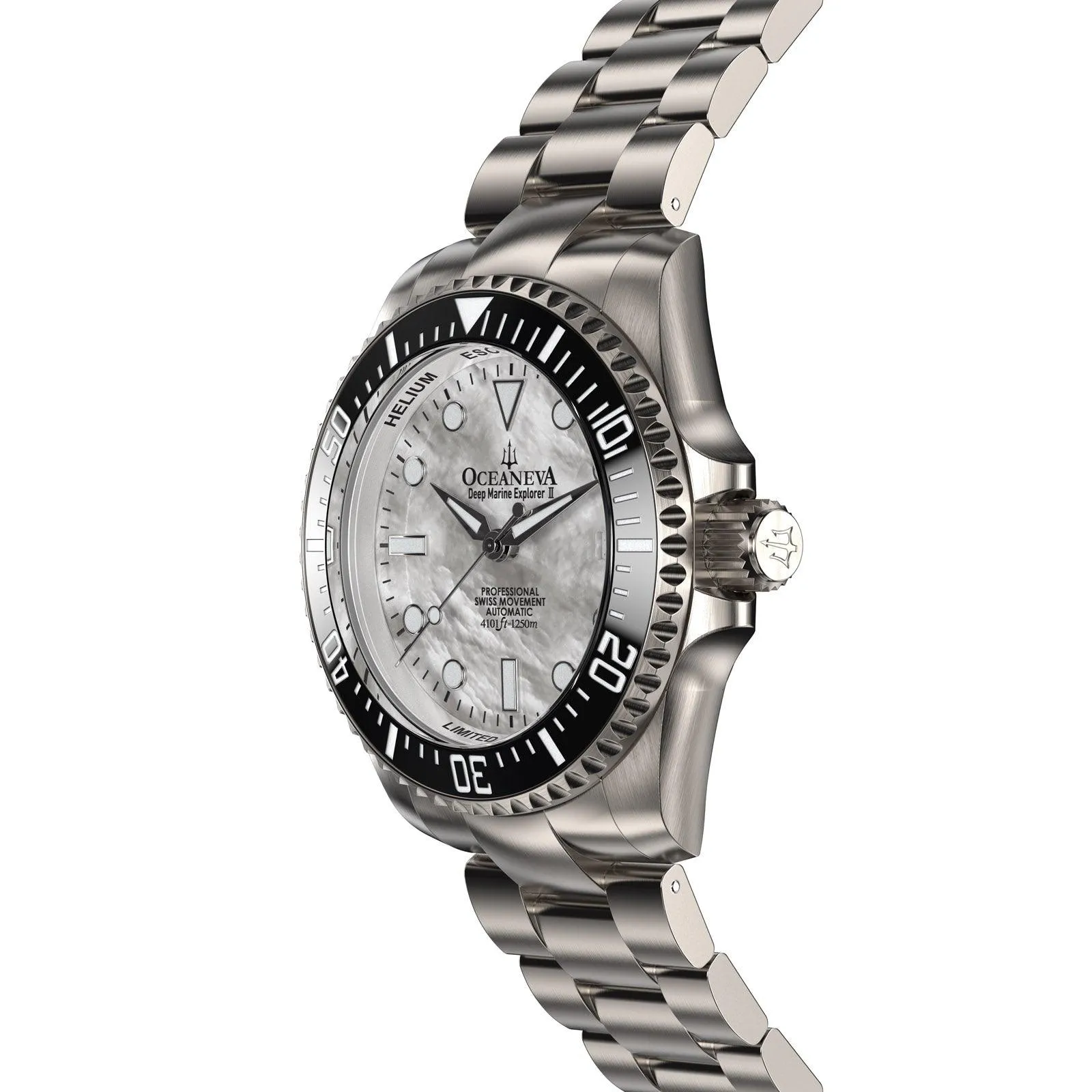 Oceaneva Titanium Deep Marine Explorer II Automatic Mother of Pearl Limited Edition