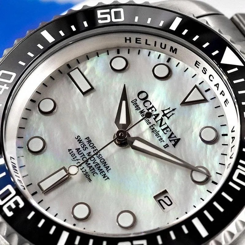 Oceaneva Titanium Deep Marine Explorer II Automatic Mother of Pearl Limited Edition