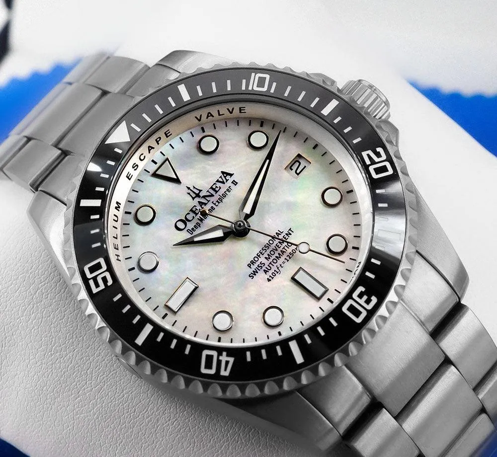 Oceaneva Titanium Deep Marine Explorer II Automatic Mother of Pearl Limited Edition