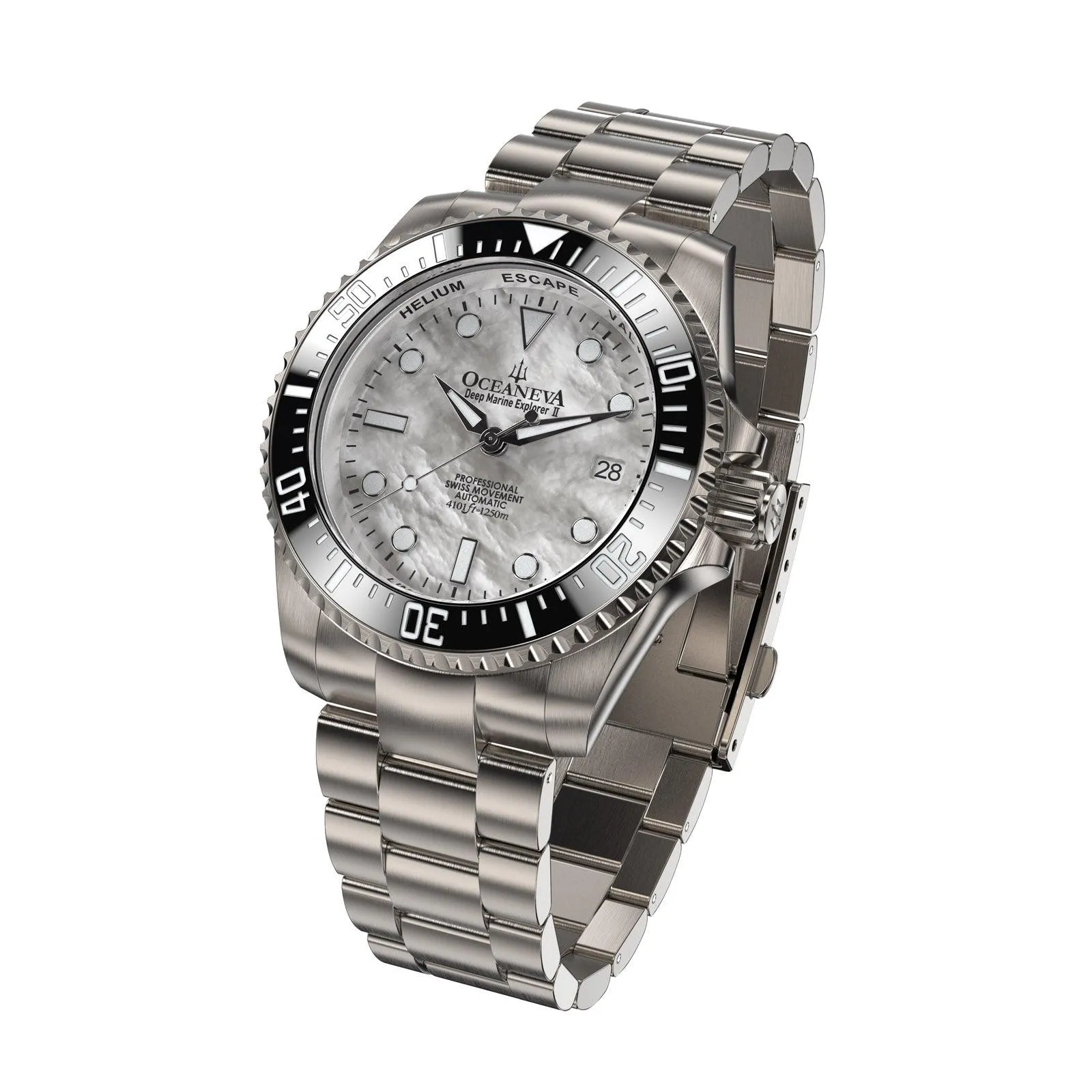Oceaneva Titanium Deep Marine Explorer II Automatic Mother of Pearl Limited Edition