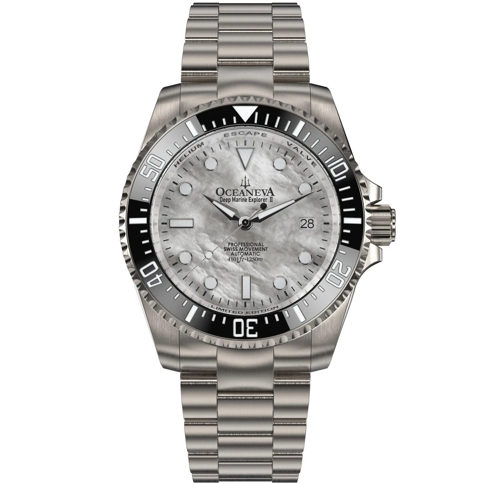 Oceaneva Titanium Deep Marine Explorer II Automatic Mother of Pearl Limited Edition