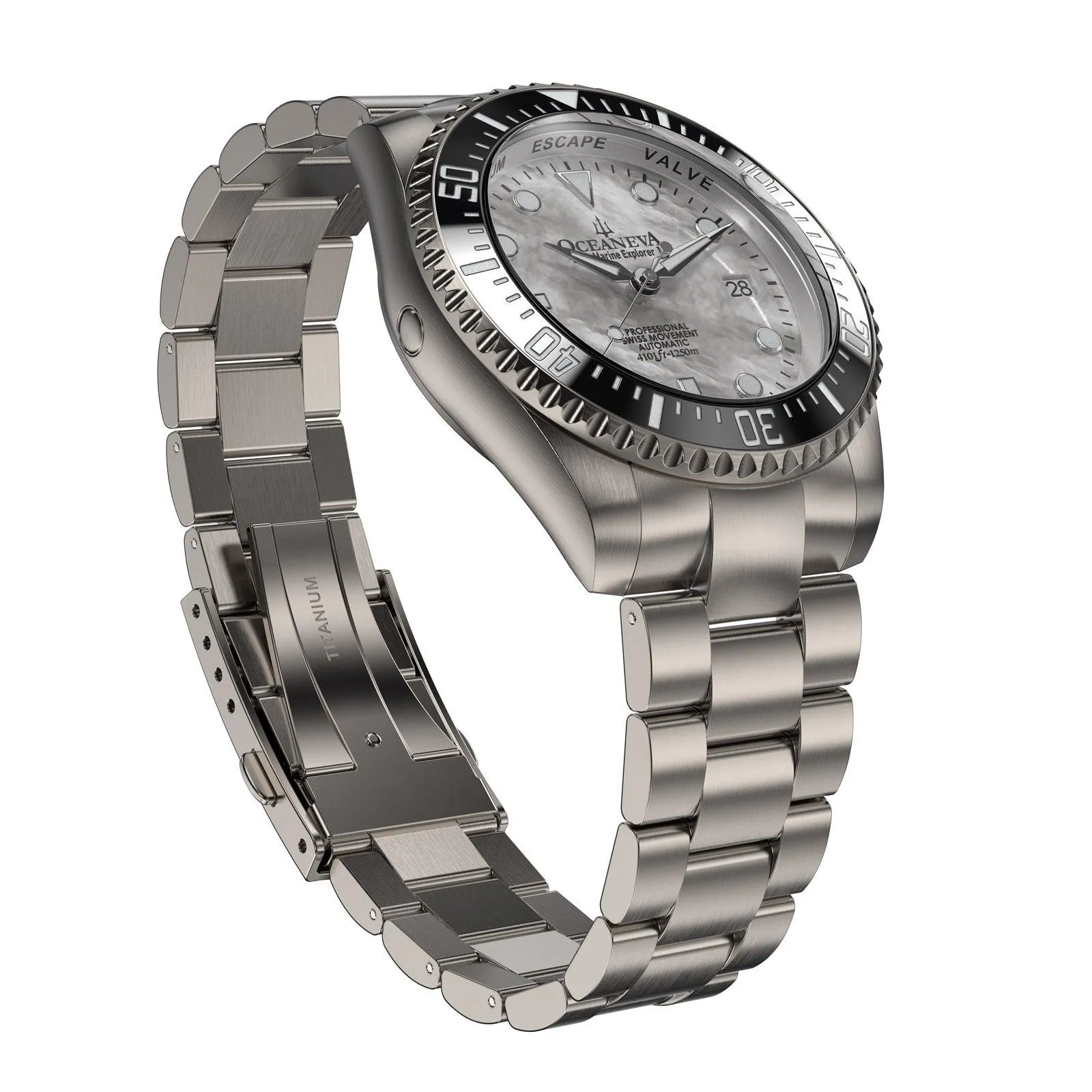 Oceaneva Titanium Deep Marine Explorer II Automatic Mother of Pearl Limited Edition