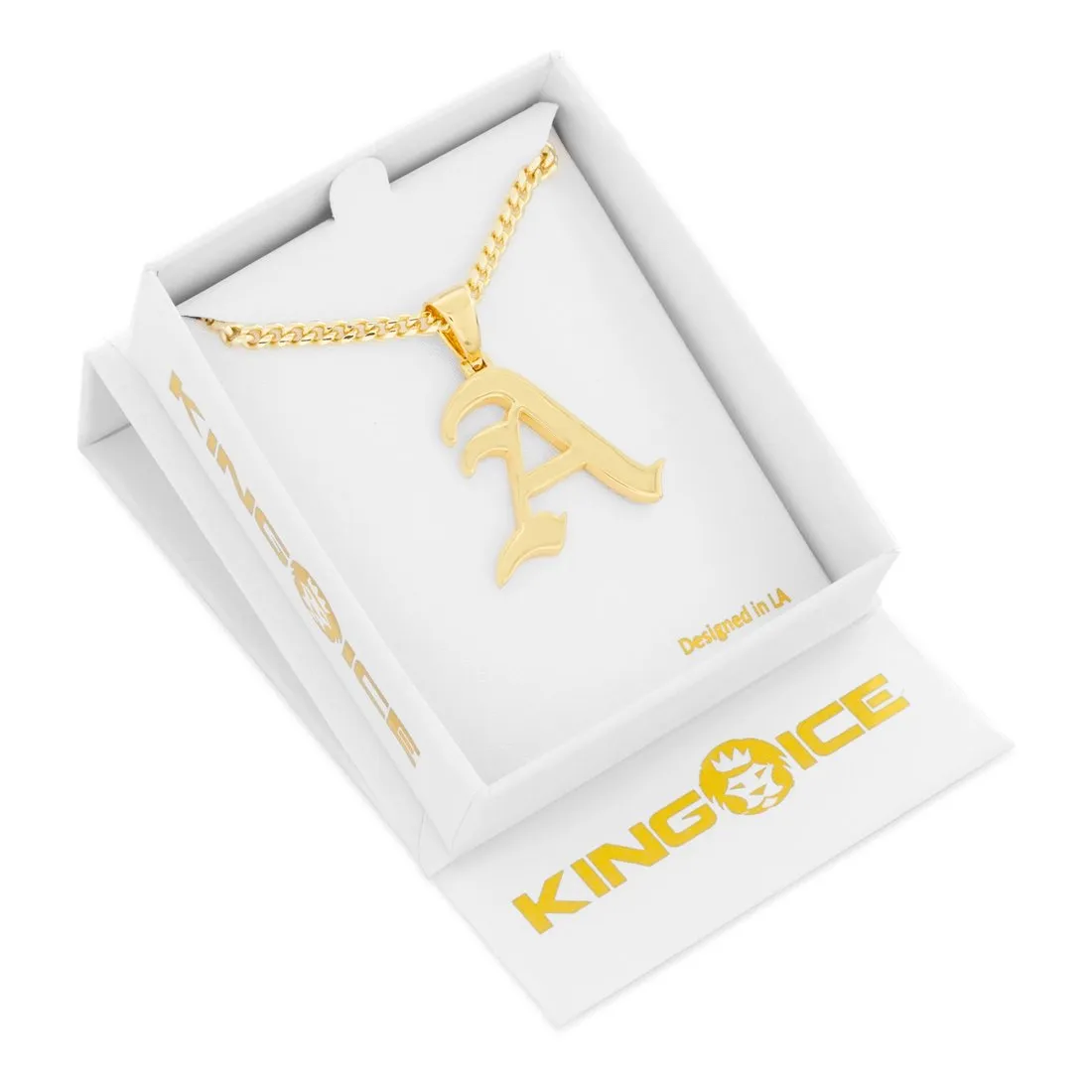 Old English Letter "A" Necklace