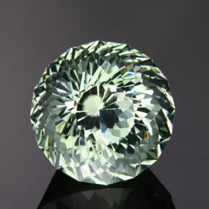 ON HOLD TL Green Round Portuguese Prasiolite Gemstone 24.71 Carats