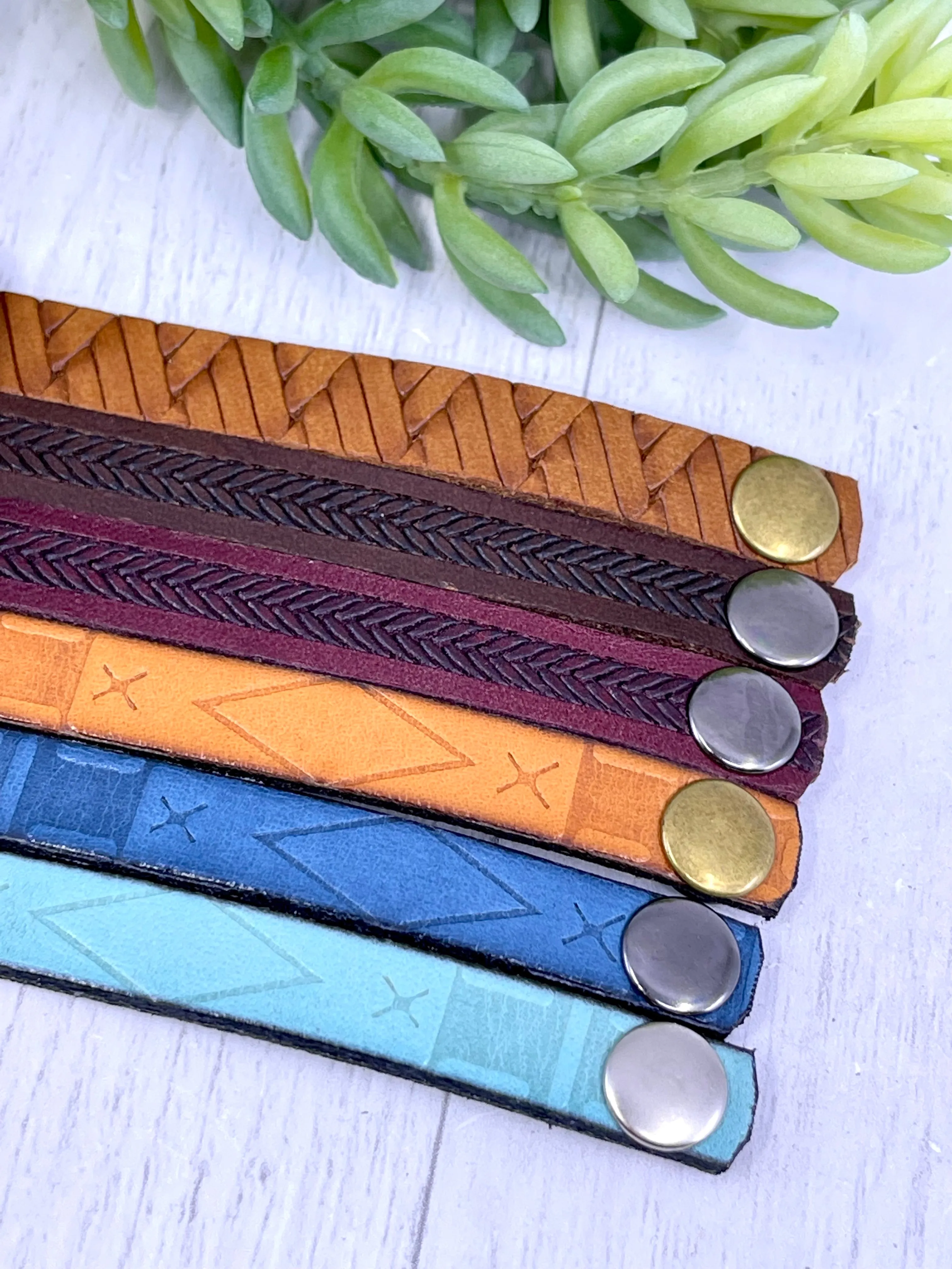 ONLY LOVE TODAY Braided Brown Leather Skinny Bracelet | 4 Colors | Adjustable