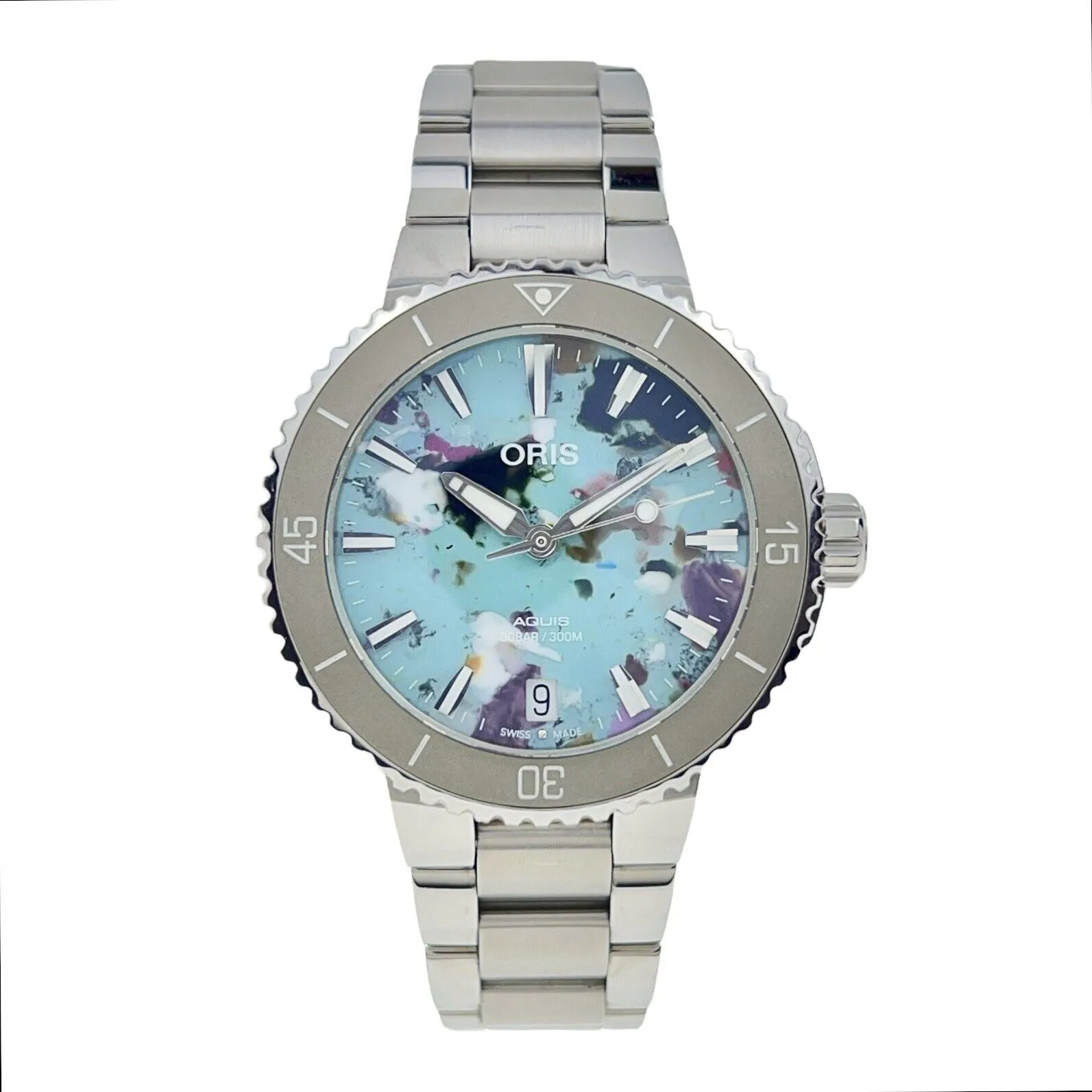 Oris Aquis Date Upcycle Steel Multi Color 36.5mm Automatic Men’s Watch 7770A