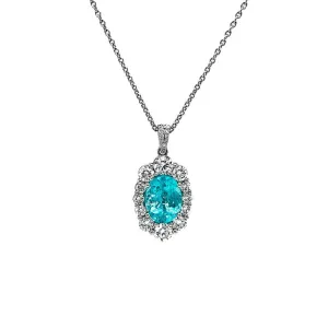 Paraiba Tourmaline & Diamond Necklace