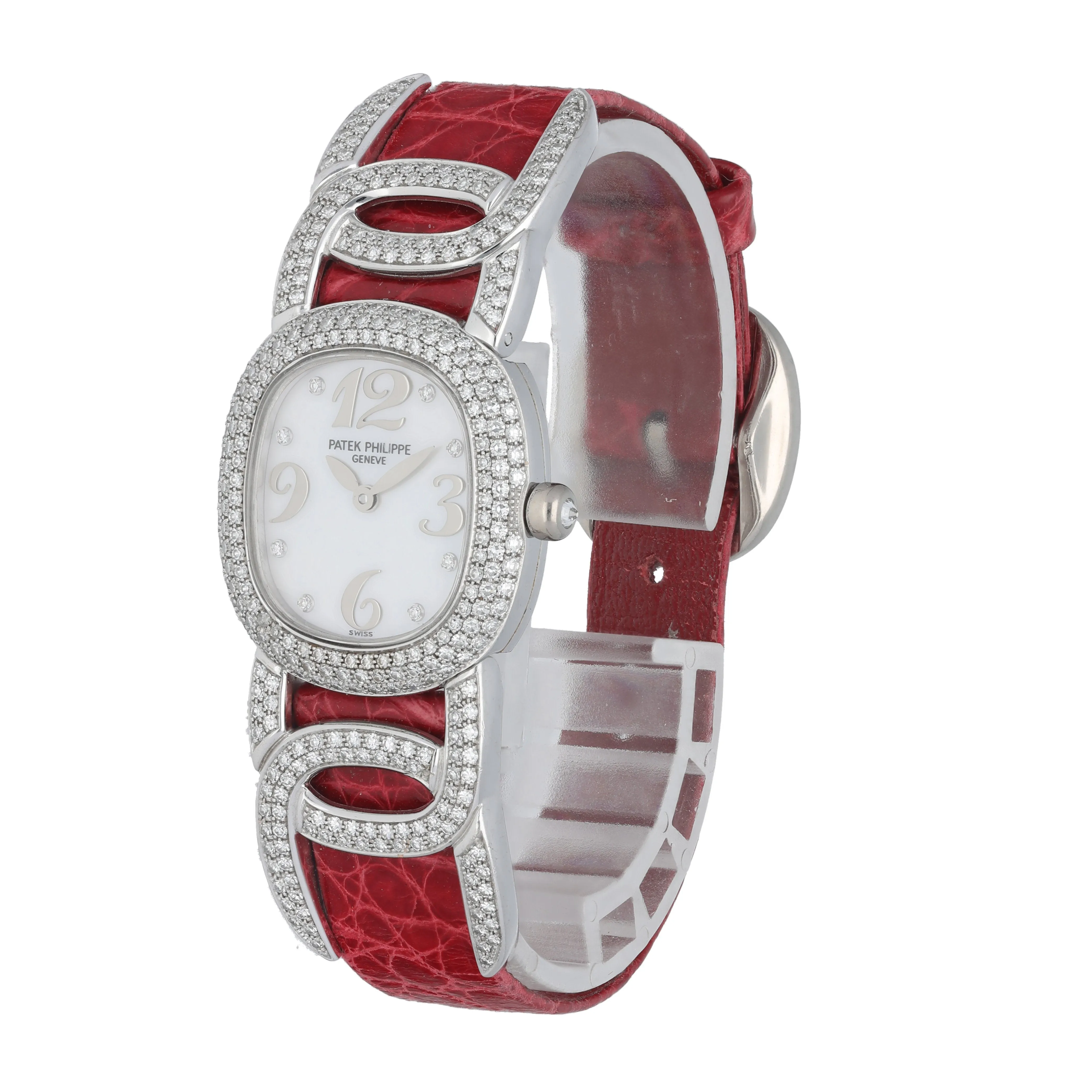 Patek Philippe Ellipse 4832G MOP White Gold Diamond Ladies Watch