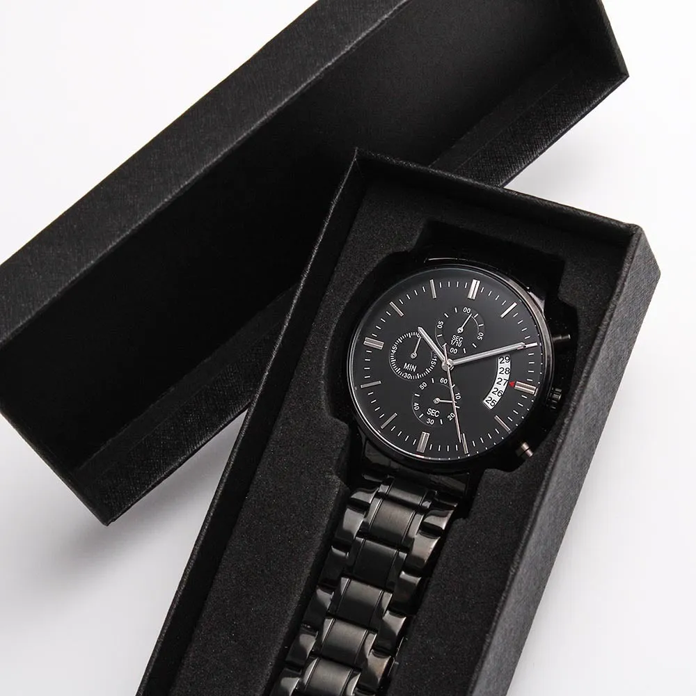 Personalized Engraved Watch For Dad, Cool Biker Dad