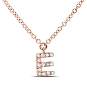 Petite Initial Diamond Block Letter Necklace