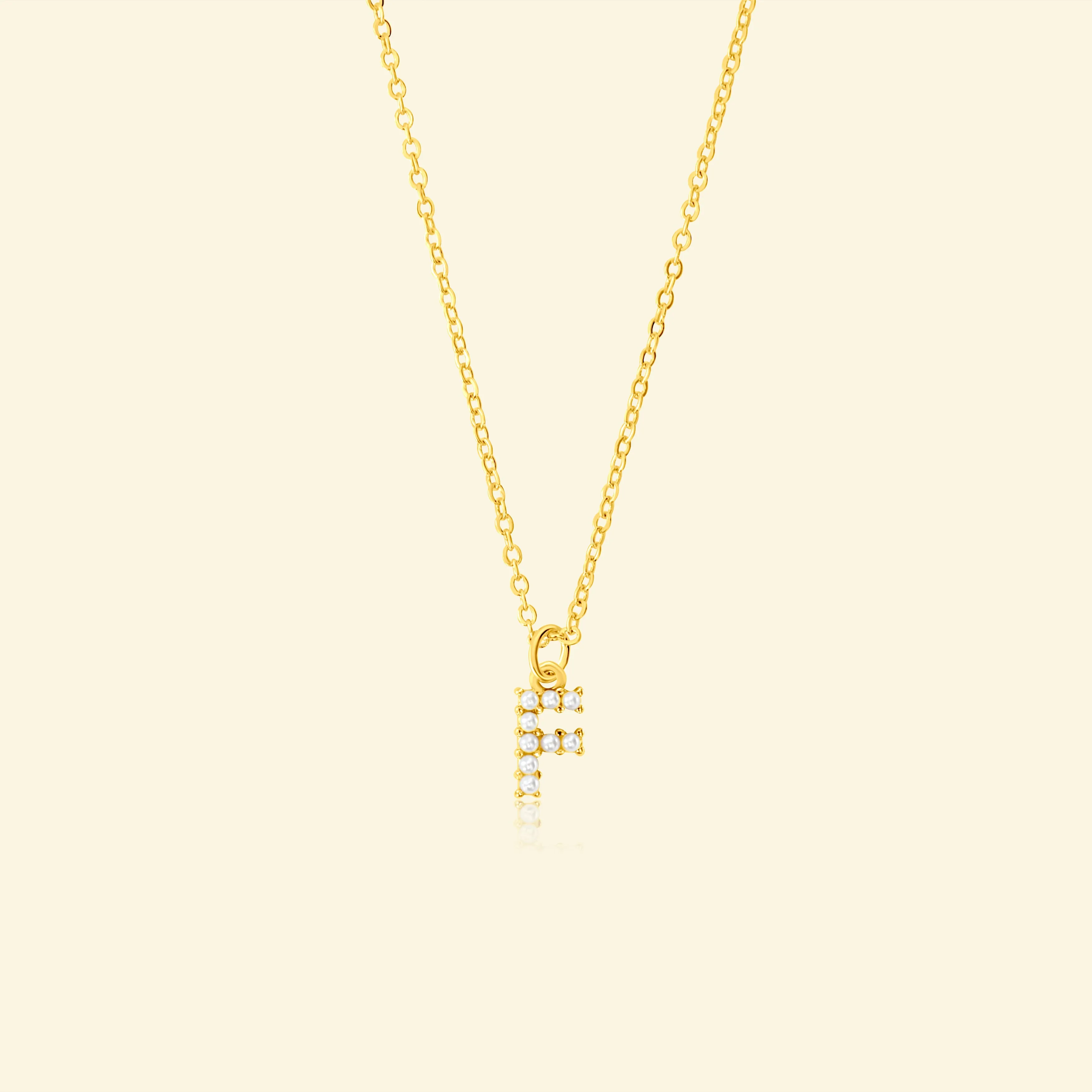 Petite Pearl Studded Letter Necklace