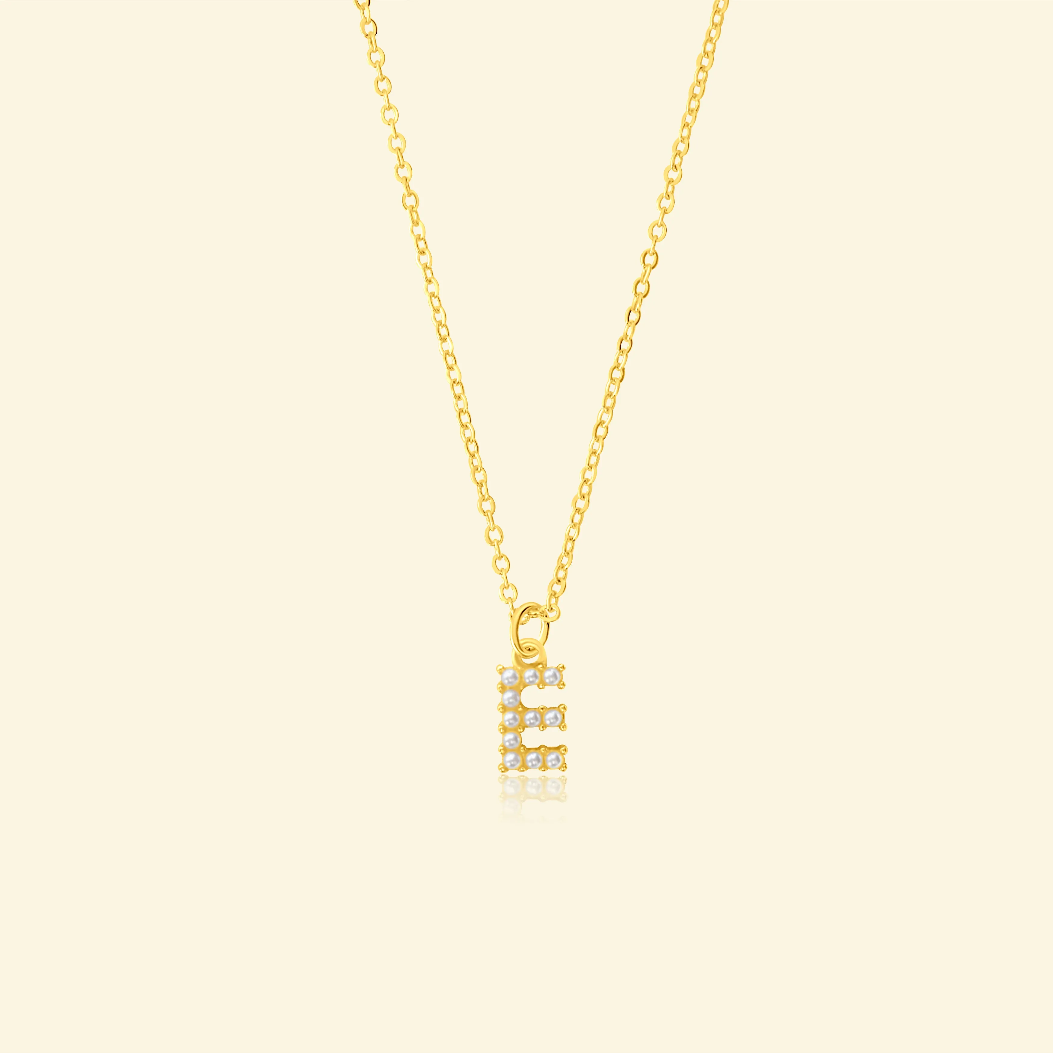 Petite Pearl Studded Letter Necklace