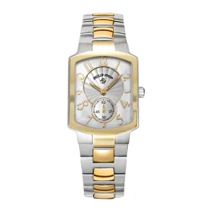 PHILIP STEIN Women's Classic Square Two-tone YG Quartz Watch
