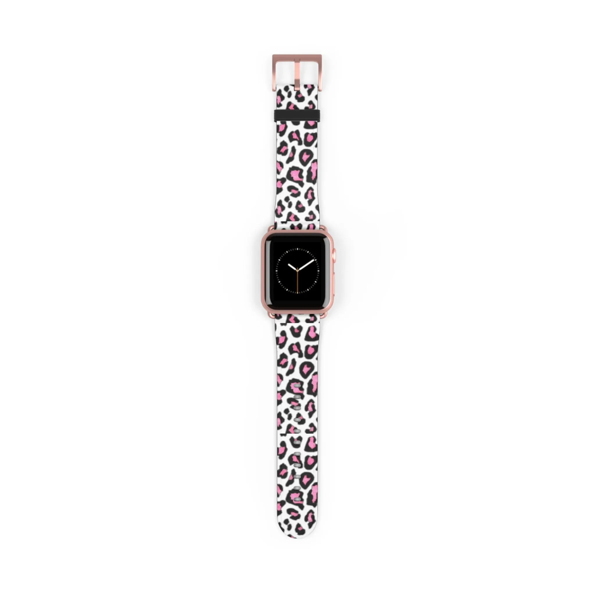 Pink and Black Leopard Print Watch Band